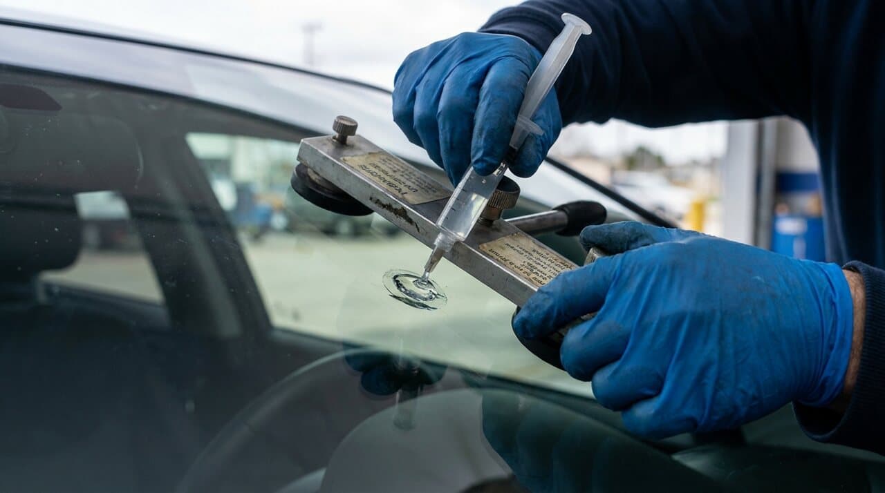 Professional windshield repair service